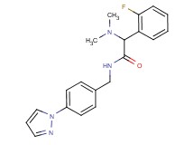 2-(dimethylamino)-2-(2-fluorophenyl)-N-[4-(1H-pyrazol-1-yl)benzyl]acetamide