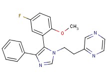 2-{2-[5-(5-fluoro-2-methoxyphenyl)-4-phenyl-1H-imidazol-1-yl]ethyl}pyrazine