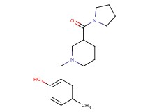 4-methyl-2-{[3-(pyrrolidin-1-ylcarbonyl)piperidin-1-yl]methyl}phenol