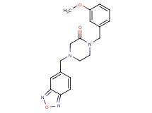 4-(2,1,3-benzoxadiazol-5-ylmethyl)-1-(3-methoxybenzyl)-2-piperazinone