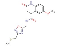 6-methoxy-N-({3-[(methylthio)methyl]-1,2,4-oxadiazol-5-yl}methyl)-2-oxo-1,2,3,4-tetrahydro-4-quinolinecarboxamide