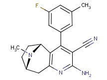 (5R*,8S*)-2-amino-4-(3-fluoro-5-methylphenyl)-10-methyl-6,7,8,9-tetrahydro-5H-5,8-epiminocyclohepta[b]pyridine-3-carbonitrile