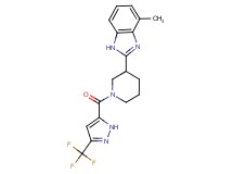 4-methyl-2-(1-{[3-(trifluoromethyl)-1H-pyrazol-5-yl]carbonyl}-3-piperidinyl)-1H-benzimidazole