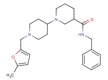 N-benzyl-1'-[(5-methyl-2-furyl)methyl]-1,4'-bipiperidine-3-carboxamide