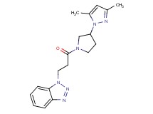 1-{3-[3-(3,5-dimethyl-1H-pyrazol-1-yl)-1-pyrrolidinyl]-3-oxopropyl}-1H-1,2,3-benzotriazole