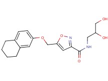 N-(2,3-dihydroxypropyl)-5-[(5,6,7,8-tetrahydronaphthalen-2-yloxy)methyl]isoxazole-3-carboxamide