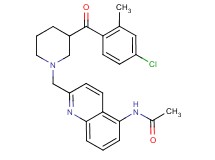 N-(2-{[3-(4-chloro-2-methylbenzoyl)-1-piperidinyl]methyl}-5-quinolinyl)acetamide