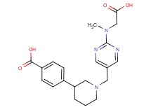 4-[1-({2-[(carboxymethyl)(methyl)amino]pyrimidin-5-yl}methyl)piperidin-3-yl]benzoic acid