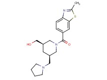 [(3R*,5R*)-1-[(2-methyl-1,3-benzothiazol-6-yl)carbonyl]-5-(pyrrolidin-1-ylmethyl)piperidin-3-yl]methanol