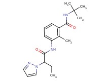 N-(tert-butyl)-2-methyl-3-{[2-(1H-pyrazol-1-yl)butanoyl]amino}benzamide