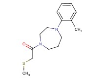 1-(2-methylphenyl)-4-[(methylthio)acetyl]-1,4-diazepane