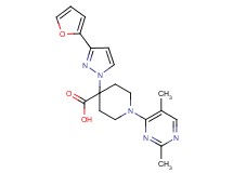 1-(2,5-dimethylpyrimidin-4-yl)-4-[3-(2-furyl)-1H-pyrazol-1-yl]piperidine-4-carboxylic acid