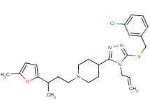 4-{4-allyl-5-[(3-chlorobenzyl)thio]-4H-1,2,4-triazol-3-yl}-1-[3-(5-methyl-2-furyl)butyl]piperidine