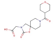 [2-oxo-8-(tetrahydro-2H-pyran-4-ylcarbonyl)-1-oxa-3,8-diazaspiro[4.5]dec-3-yl]acetic acid