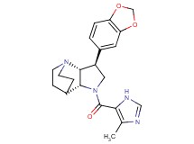 (2R*,3S*,6R*)-3-(1,3-benzodioxol-5-yl)-5-[(4-methyl-1H-imidazol-5-yl)carbonyl]-1,5-diazatricyclo[5.2.2.0~2,6~]undecane