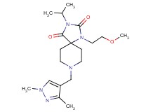 8-[(1,3-dimethyl-1H-pyrazol-4-yl)methyl]-3-isopropyl-1-(2-methoxyethyl)-1,3,8-triazaspiro[4.5]decane-2,4-dione