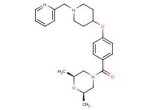 (2R*,6S*)-2,6-dimethyl-4-(4-{[1-(2-pyridinylmethyl)-4-piperidinyl]oxy}benzoyl)morpholine