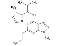 1-methyl-N-[2-methyl-1-(1-methyl-1H-imidazol-2-yl)propyl]-6-propyl-1H-pyrazolo[3,4-d]pyrimidin-4-amine