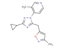 4-{3-cyclopropyl-5-[(3-methylisoxazol-5-yl)methyl]-1H-1,2,4-triazol-1-yl}-3-methylpyridine