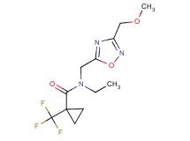 N-ethyl-N-{[3-(methoxymethyl)-1,2,4-oxadiazol-5-yl]methyl}-1-(trifluoromethyl)cyclopropanecarboxamide