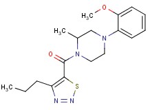 4-(2-methoxyphenyl)-2-methyl-1-[(4-propyl-1,2,3-thiadiazol-5-yl)carbonyl]piperazine