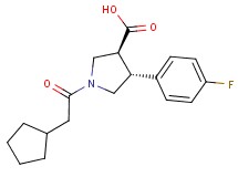 (3S*,4R*)-1-(cyclopentylacetyl)-4-(4-fluorophenyl)pyrrolidine-3-carboxylic acid