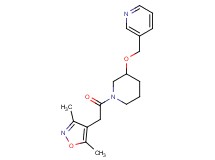 3-[({1-[(3,5-dimethyl-4-isoxazolyl)acetyl]-3-piperidinyl}oxy)methyl]pyridine