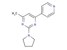 4-methyl-6-(4-pyridinyl)-2-(1-pyrrolidinyl)pyrimidine
