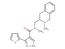 N-methyl-N-[(2-methyl-1,2,3,4-tetrahydro-3-isoquinolinyl)methyl]-3-(2-thienyl)-1H-pyrazole-4-carboxamide