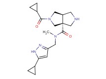(3aR*,6aR*)-2-(cyclopropylcarbonyl)-N-[(5-cyclopropyl-1H-pyrazol-3-yl)methyl]-N-methylhexahydropyrrolo[3,4-c]pyrrole-3a(1H)-carboxamide