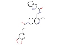 N-({7-[3-(1,3-benzodioxol-5-yl)propanoyl]-3-methyl-5,6,7,8-tetrahydro-2,7-naphthyridin-4-yl}methyl)-1H-indole-2-carboxamide