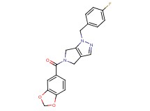 5-(1,3-benzodioxol-5-ylcarbonyl)-1-(4-fluorobenzyl)-1,4,5,6-tetrahydropyrrolo[3,4-c]pyrazole