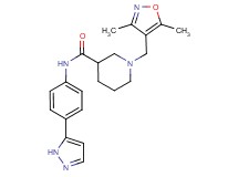 1-[(3,5-dimethylisoxazol-4-yl)methyl]-N-[4-(1H-pyrazol-5-yl)phenyl]piperidine-3-carboxamide