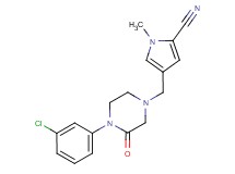 4-{[4-(3-chlorophenyl)-3-oxo-1-piperazinyl]methyl}-1-methyl-1H-pyrrole-2-carbonitrile