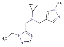N-[(1-ethyl-1H-1,2,4-triazol-5-yl)methyl]-N-[(1-methyl-1H-pyrazol-4-yl)methyl]cyclopropanamine