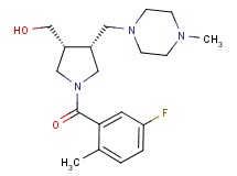 {(3R*,4R*)-1-(5-fluoro-2-methylbenzoyl)-4-[(4-methyl-1-piperazinyl)methyl]-3-pyrrolidinyl}methanol