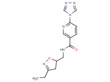 N-[(3-ethyl-4,5-dihydroisoxazol-5-yl)methyl]-6-(4H-1,2,4-triazol-4-yl)nicotinamide