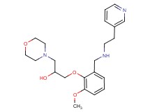 1-[2-methoxy-6-({[2-(3-pyridinyl)ethyl]amino}methyl)phenoxy]-3-(4-morpholinyl)-2-propanol