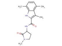 3,4,7-trimethyl-N-(1-methyl-2-oxo-3-pyrrolidinyl)-1H-indole-2-carboxamide
