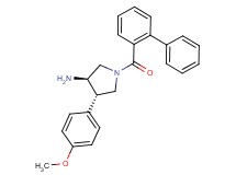 (3R*,4S*)-1-(biphenyl-2-ylcarbonyl)-4-(4-methoxyphenyl)pyrrolidin-3-amine