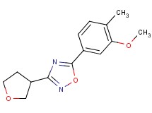5-(3-methoxy-4-methylphenyl)-3-(tetrahydrofuran-3-yl)-1,2,4-oxadiazole