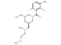 ((3S*,5R*)-1-(2-chloro-6-fluoro-3-methylbenzoyl)-5-{[(2-methoxyethyl)(methyl)amino]methyl}piperidin-3-yl)methanol