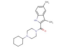 2-[(4-cyclohexyl-1-piperazinyl)carbonyl]-3,5-dimethyl-1H-indole
