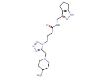 4-{5-[(4-methylpiperidin-1-yl)methyl]-1H-tetrazol-1-yl}-N-(1,4,5,6-tetrahydrocyclopenta[c]pyrazol-3-ylmethyl)butanamide