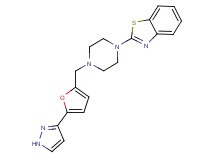 2-(4-{[5-(1H-pyrazol-3-yl)-2-furyl]methyl}-1-piperazinyl)-1,3-benzothiazole