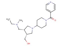[(3R*,4R*)-4-{[ethyl(methyl)amino]methyl}-1-(1-isonicotinoylpiperidin-4-yl)pyrrolidin-3-yl]methanol