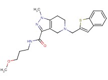5-(1-benzothien-2-ylmethyl)-N-(3-methoxypropyl)-1-methyl-4,5,6,7-tetrahydro-1H-pyrazolo[4,3-c]pyridine-3-carboxamide