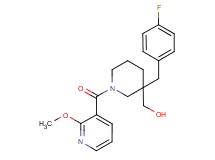 {3-(4-fluorobenzyl)-1-[(2-methoxy-3-pyridinyl)carbonyl]-3-piperidinyl}methanol
