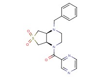 (4aR*,7aS*)-1-benzyl-4-(2-pyrazinylcarbonyl)octahydrothieno[3,4-b]pyrazine 6,6-dioxide