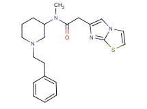 2-imidazo[2,1-b][1,3]thiazol-6-yl-N-methyl-N-[1-(2-phenylethyl)-3-piperidinyl]acetamide